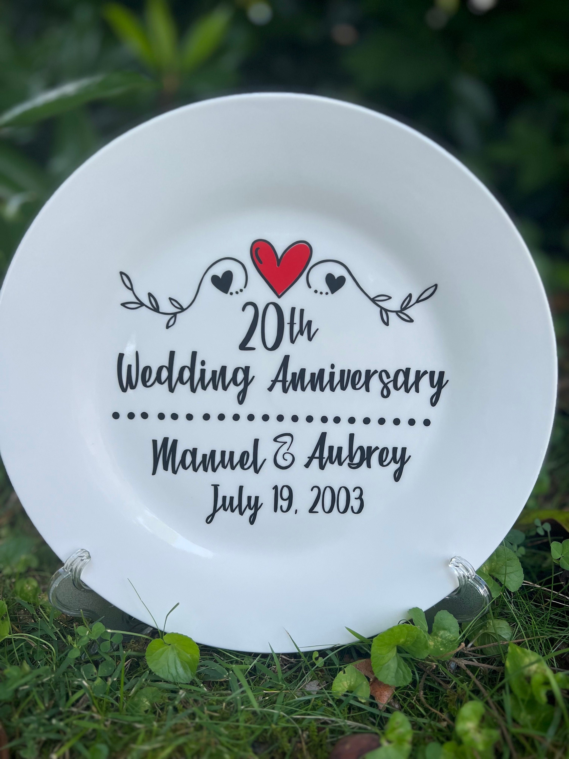 20th Emerald Wedding Anniversary Keepsake Design Ornament