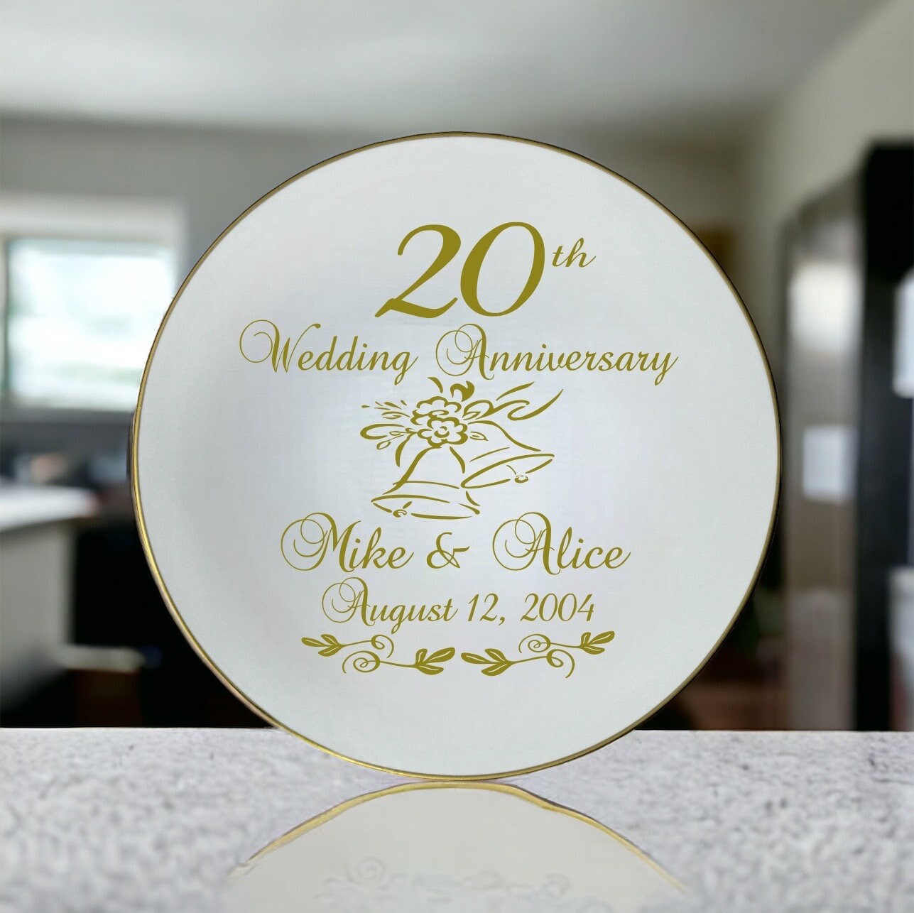 Personalized 20th Anniversary Plate, Custom Ceramic Gift - Etsy
