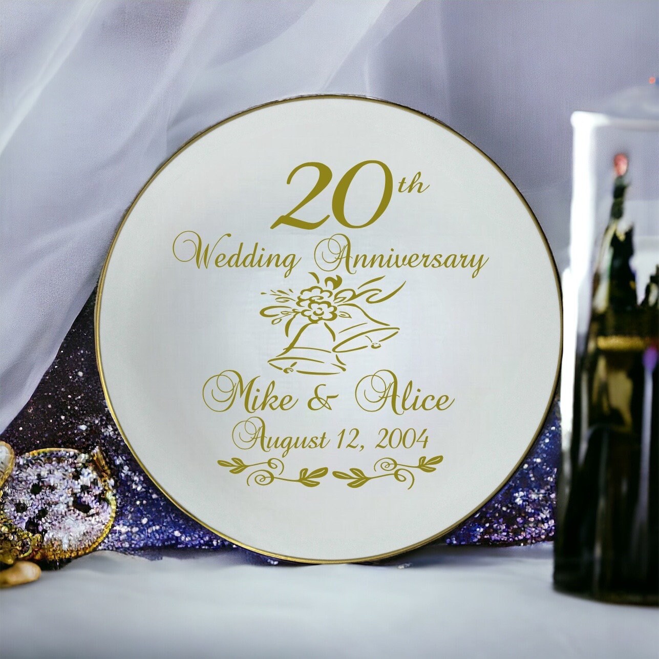 Personalized 20th Anniversary Plate, Custom Ceramic Gift - Etsy
