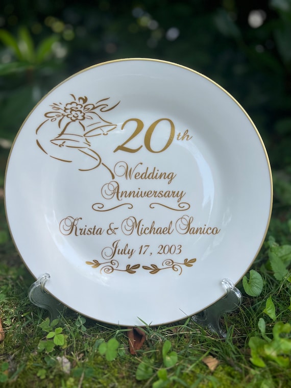 その他 Cofard Co. 20th Anniversary Plate Personalized 20th Anniversary Plate: Decorative Ceramic Gift - Etsy