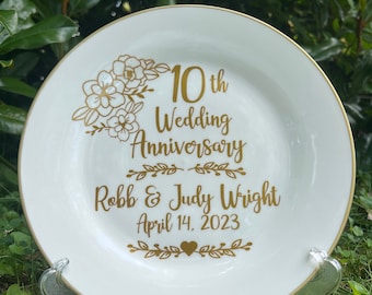 20th Anniversary Gift | Anniversary Plate | Decorative Plate