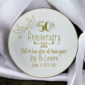50th Wedding Anniversary, Personalized 50th Anniversary Plate, Golden  Anniversary Gift for Parents, Religious Anniversary Memorable Gift 