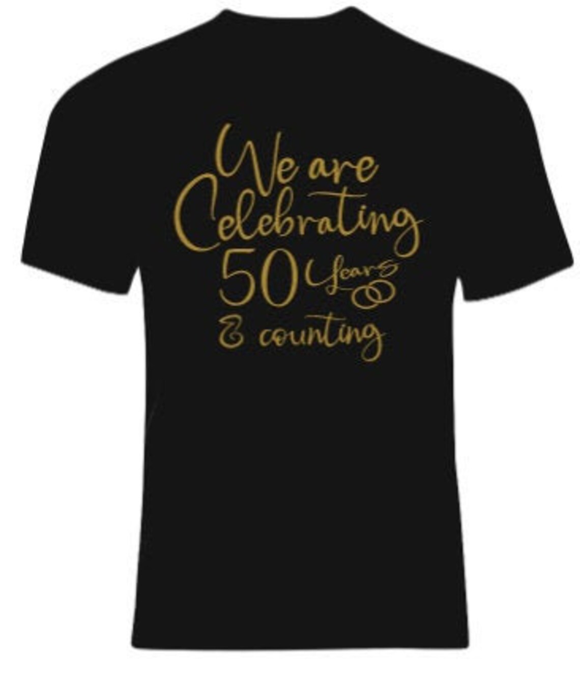 50th anniversary party T Shirt Black Anniversary t shirt for Etsy