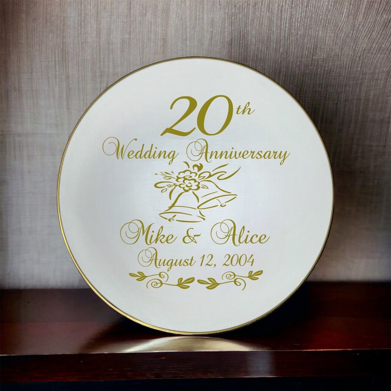 Personalized 20th Anniversary Plate, Custom Ceramic Gift - Etsy