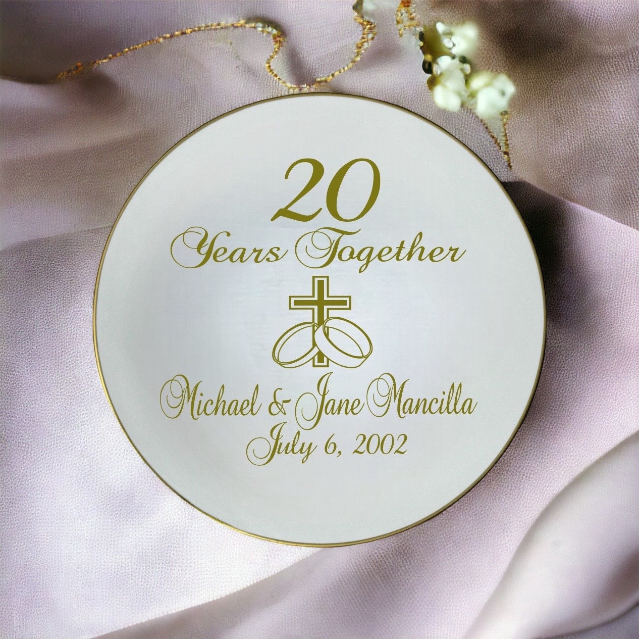 Personalized 20th Anniversary Plate: Religious Keepsake Gift - Etsy