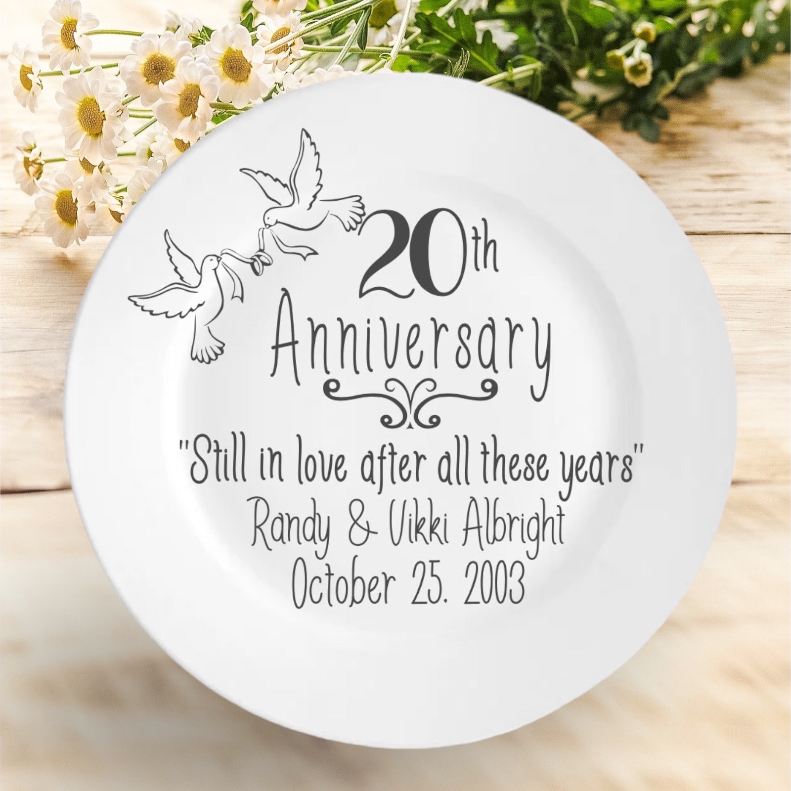 その他 Cofard Co. 20th Anniversary Plate Personalized Anniversary Plate: 20th Anniversary Keepsake - Etsy