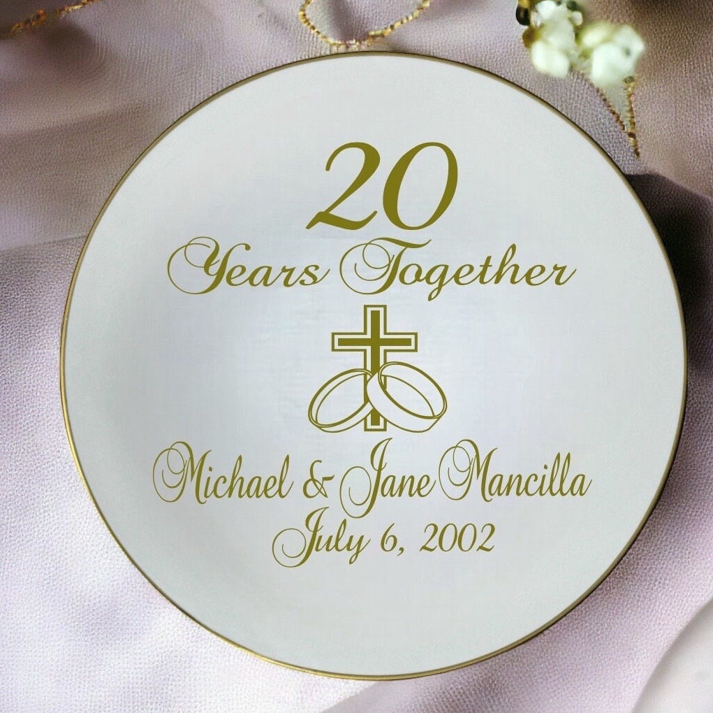 Personalized 20th Anniversary Plate: Religious Keepsake Gift - Etsy
