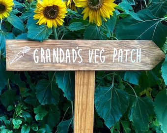 Personalised rustic garden sign