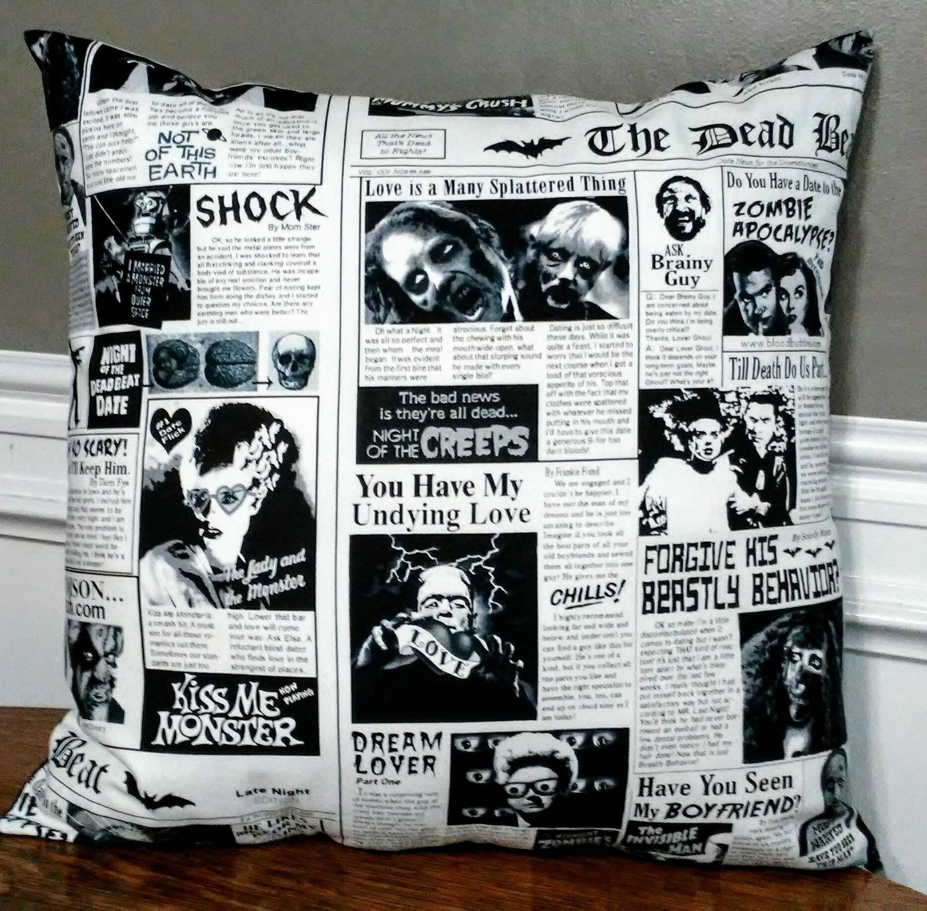 18x18 Black White Classic Horror Film Vintage Monster Etsy
