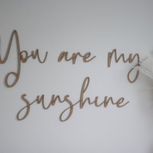 Plaque de mots en bois You Are My Sunshine pour art mural, décoration de chambre d'enfant, accessoire photo
