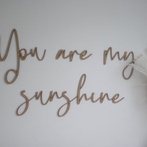 You Are My Sunshine Wooden Words Sign For Wall Art, Nursery Decor, Photo Prop