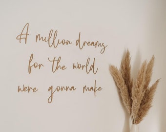 A Million Dreams Wooden Word Sign For Wall Art, Nursery Decor, Photo Prop