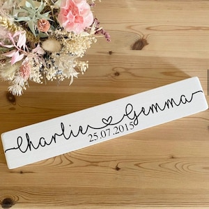 Personalised Couple Linking Names Sign