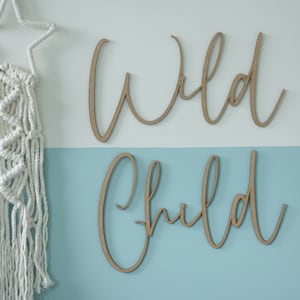 Wild Child Plywood Word Sign For Wall Art, Nursery Decor, Photo Prop