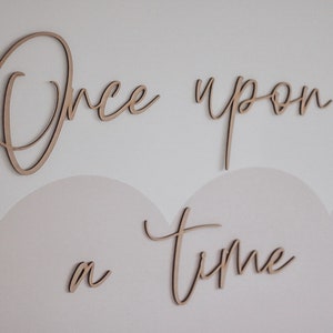 Once Upon A Time Wooden Words Sign For Wall Art, Nursery Decor, Photo Prop