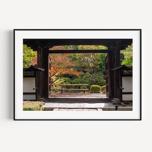 Kyoto Garten Eingang Japan Druck | Buddhistischer Tempel | Japan Foto | Kunstdruck | Wandkunst | Reisefoto | Japanische Fotografie