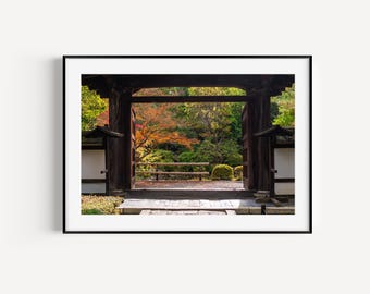 Kyoto Garden Entrance Japan Print | Buddhist Temple | Japan Photo | Fine Art Print | Wall Art | Travel Photo | Japanese Photography