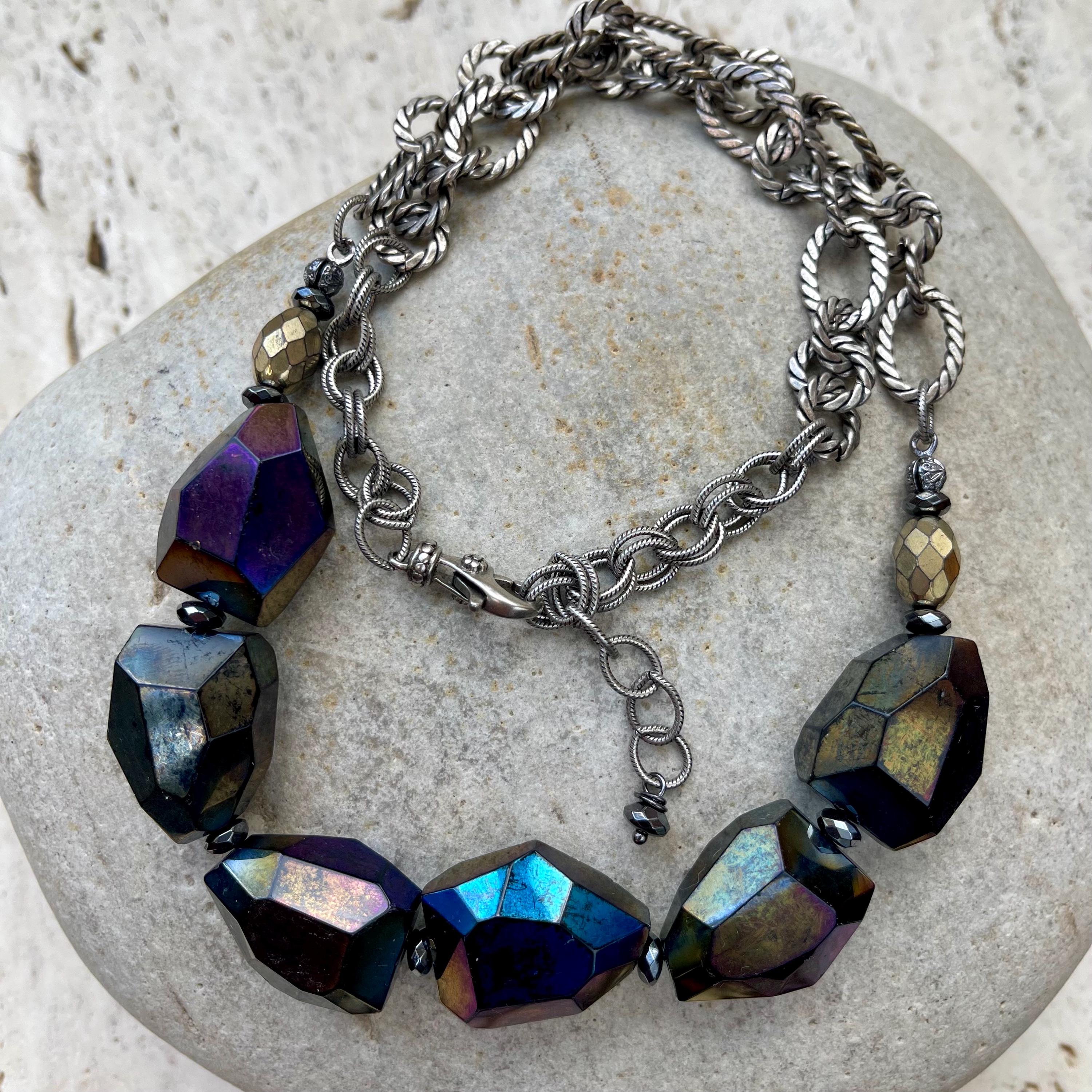 Centaurus//assorted Crystal, Abalone and Chain Necklaces Each Sold ...