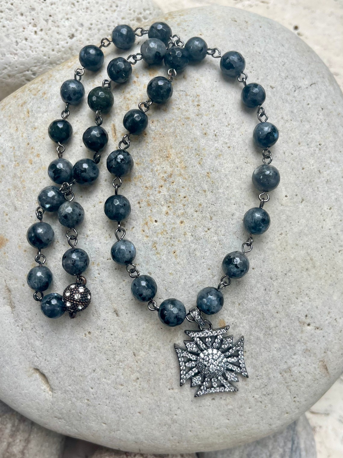 Lab Work//layering Necklaces With Labradorite Beaded Wire Etsy