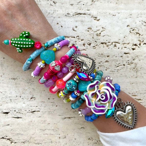 Sweet Tooth//colorful Beaded Arm Candy Bracelets Each Sold  Separately//prices Vary 