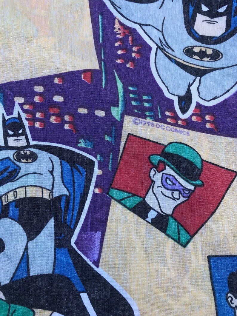 Batman animated series 1995 Flat Sheet Twin Robin Joker Fabric