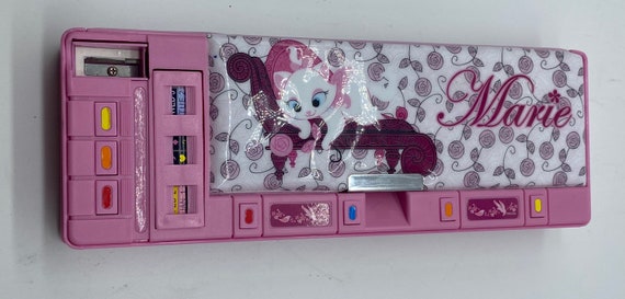 Disney Aristocats Marie Pink White Vinyl Pull Out Compartment Pencil Case Box Etsy Canada