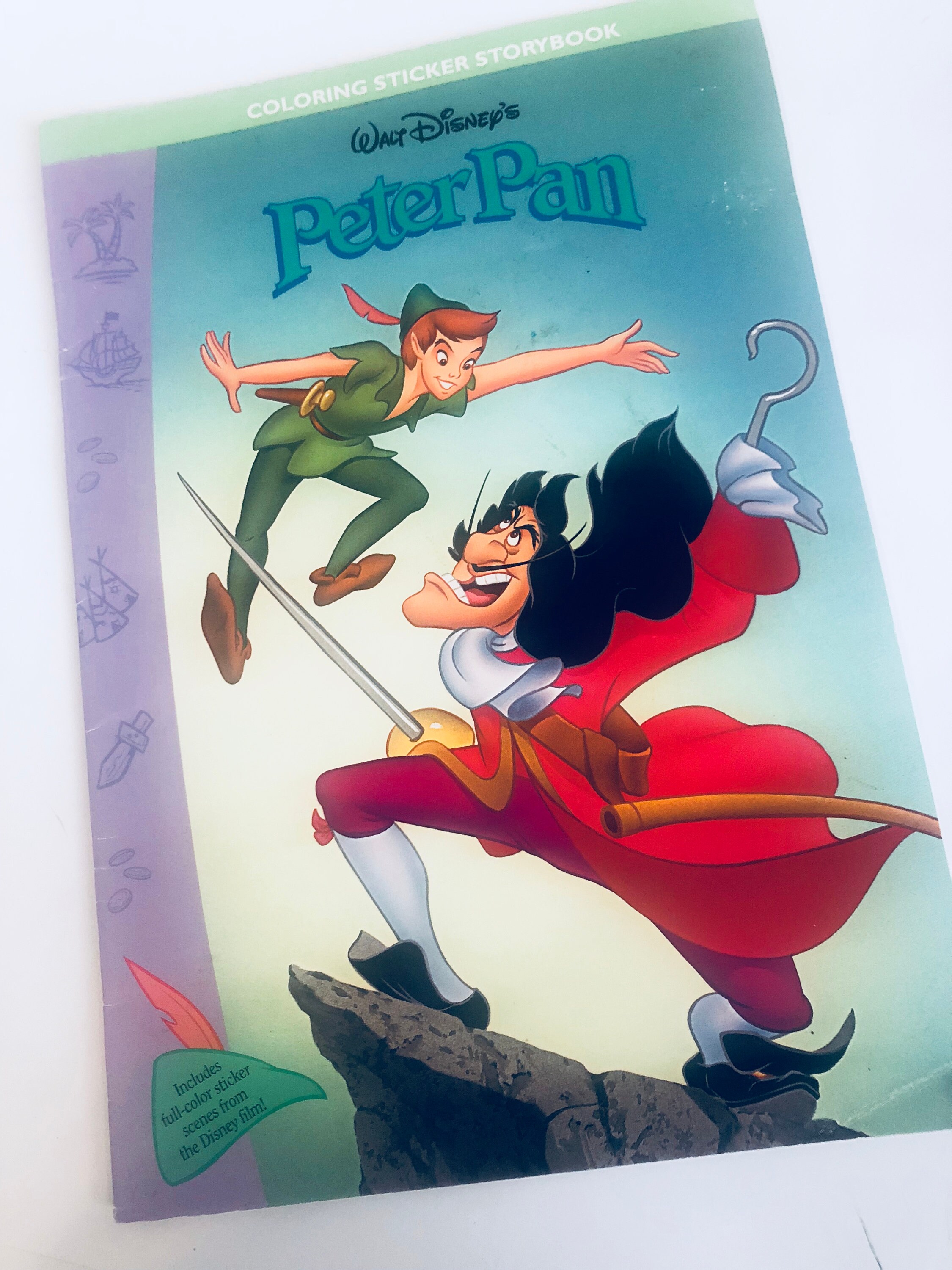 1997 Disneys Peter Pan coloring sticker book unused missing | Etsy