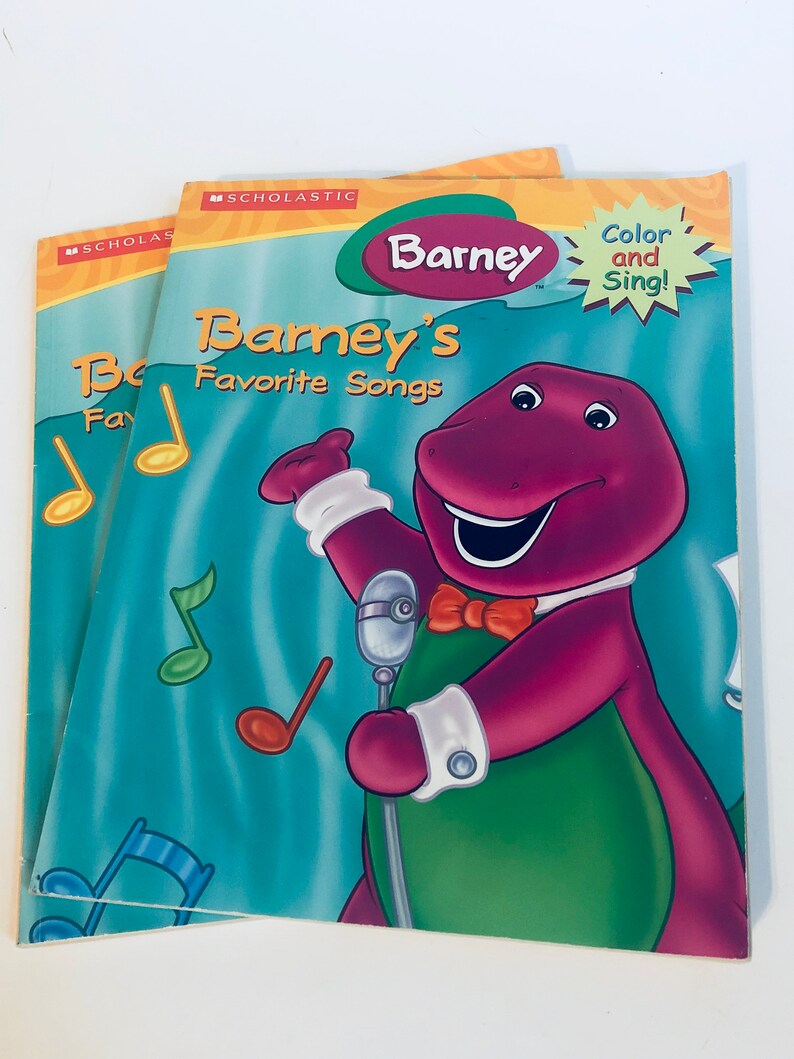1999 Barney the purple dinosaur coloring books scholastic | Etsy