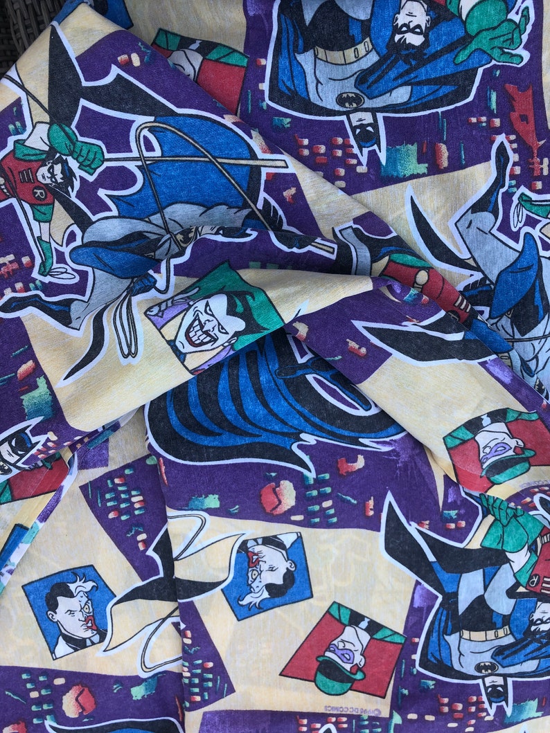 Batman animated series 1995 Flat Sheet Twin Robin Joker Fabric