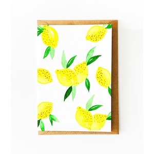 Carta A6 limone / Carta estiva / Amante della frutta / Amante giallo