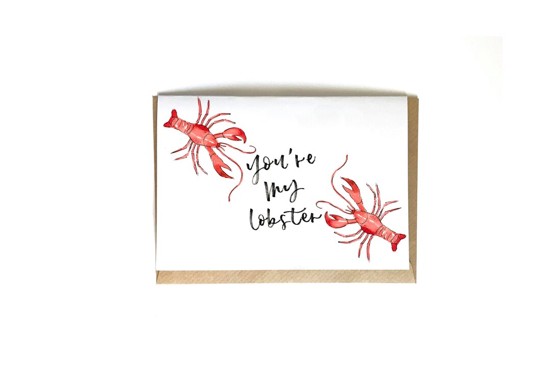 You're My Lobster Valentines Day Card for Husband Wife Friends