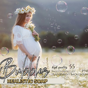 Realistic soap Bubble Photoshop Overlays. Colorful bubbles Instant download for Photoshop or any other photo editor