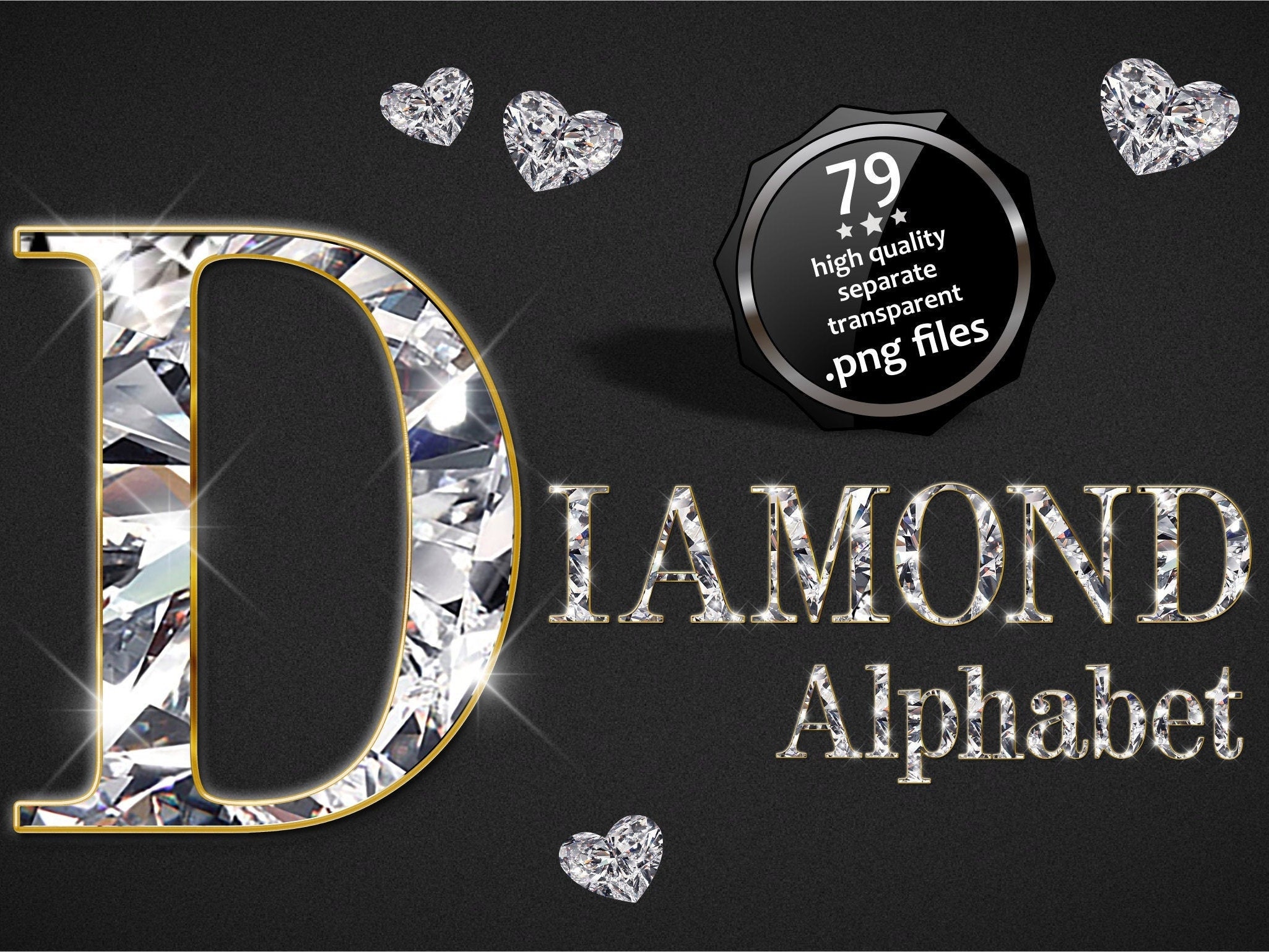 Buy Gold Diamond Alphabet Art Clipart Diamond In Gold Alphabet Png Gold ...