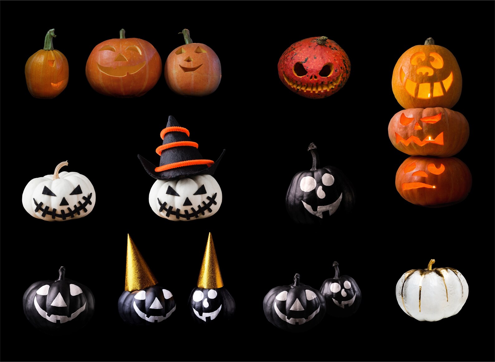 50 Halloween Photo Overlays Pumpkins Overlays PNG Clipart Etsy Canada