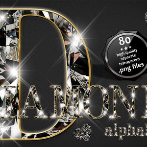 Oro Diamante Alfabeto ARTE Clipart, Diamante de Plata Oscuro en Oro Alfabeto PNG, Letras de Oro Números PNG, Glam Alfabeto Clipart, Carta de Joyería