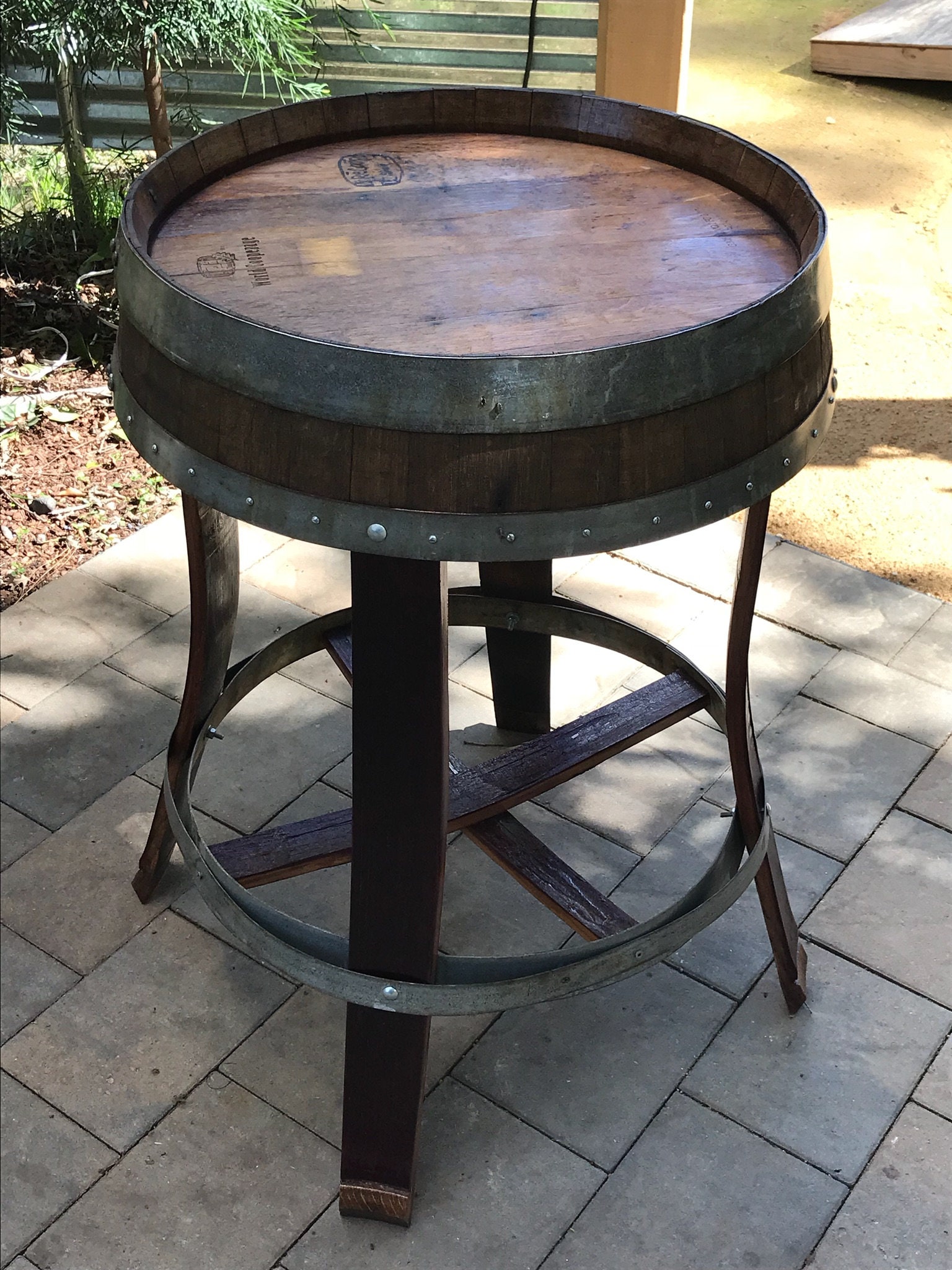 Wine Barrel Table Etsy