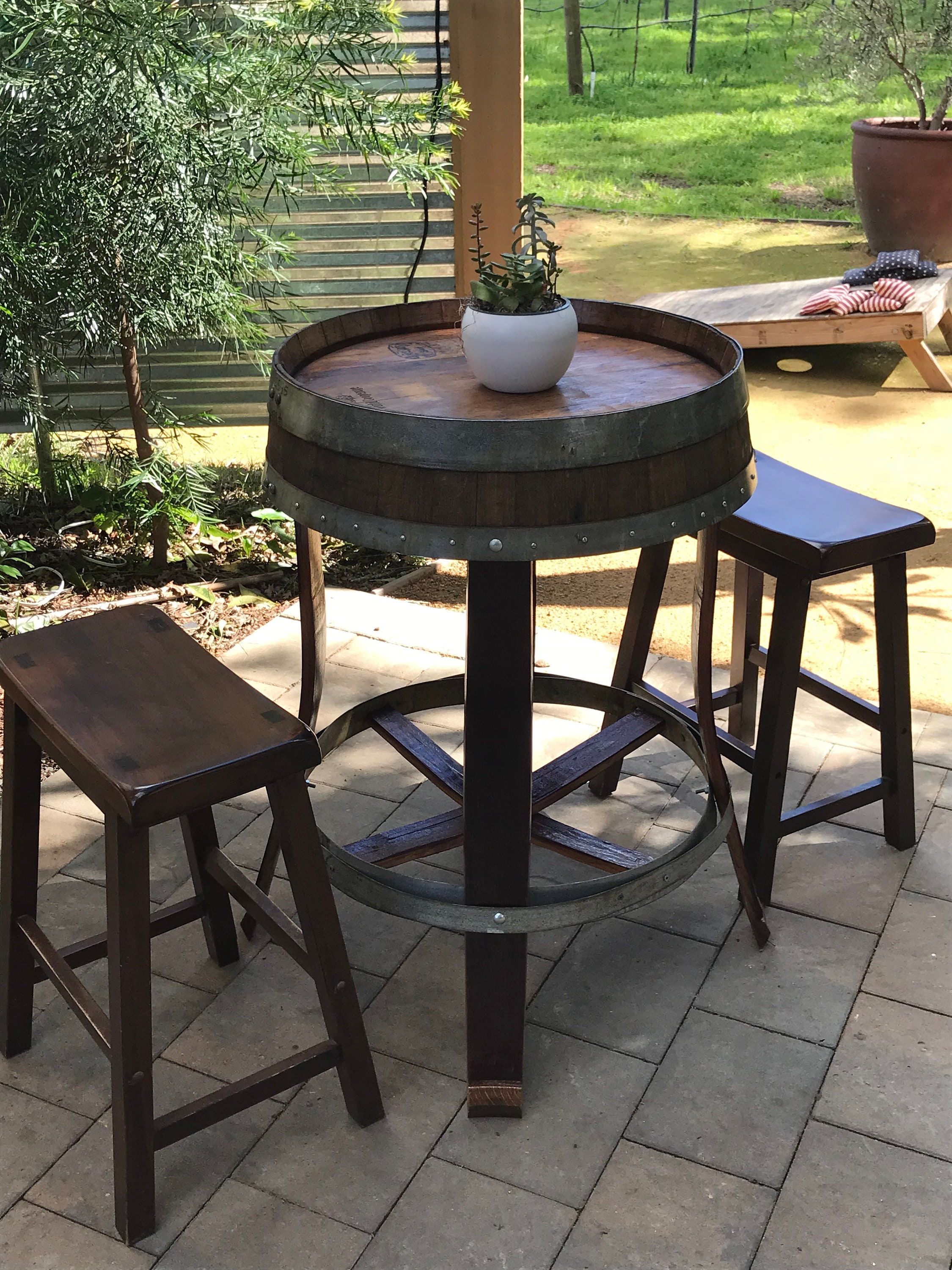 Wine Barrel Table Etsy