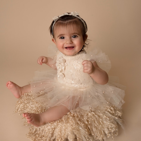 Cream Baby Dress Etsy