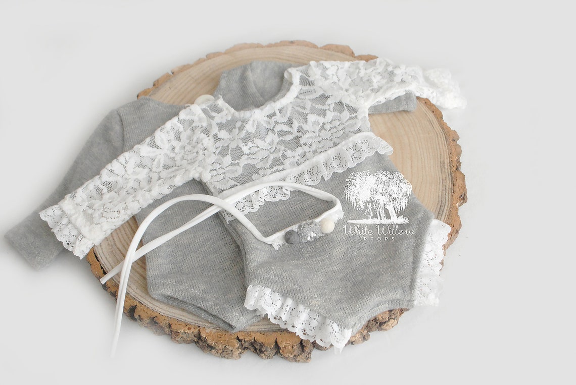 Light Grey Twin Set in Newborn or Sitter Size Photography Etsy UK