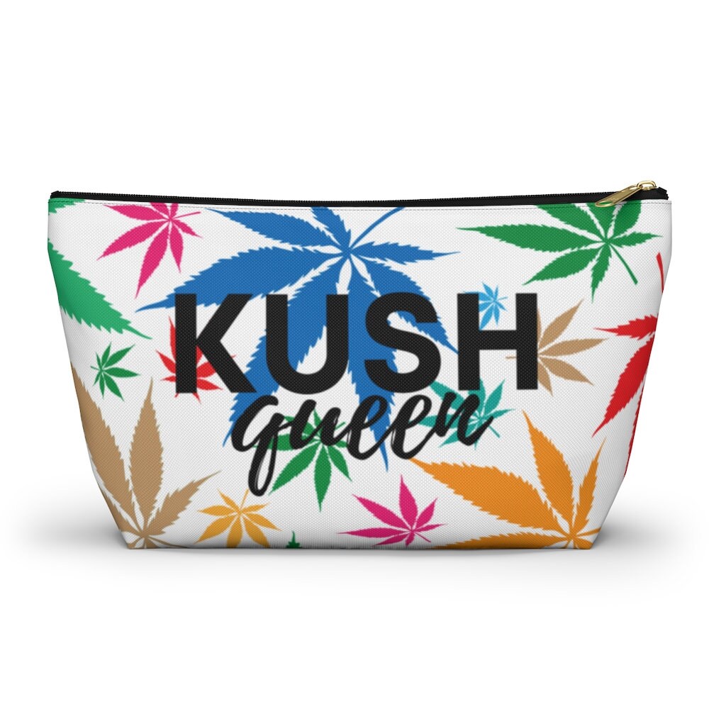 Kush Queen Cannabis Leaf Stash Bag Accessory Bag Travel Bag Etsy