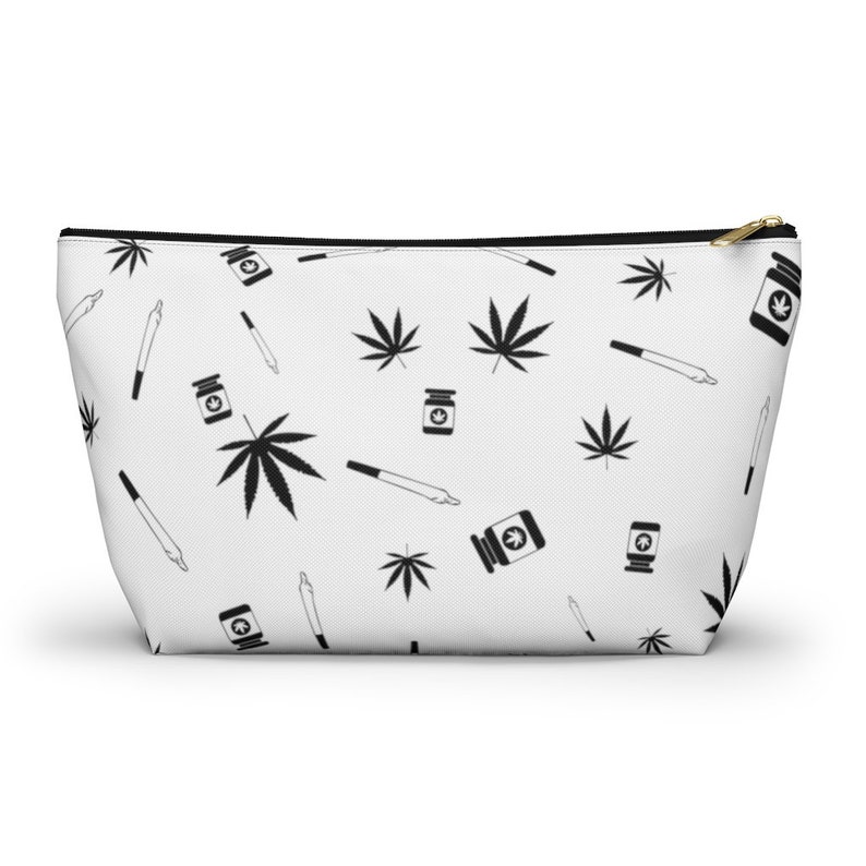 Cannabis Themed Accessory Bag Makeup Bag Accessory Pouch Stoner Gift Etsy