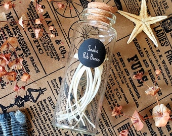 Rattlesnake Rib Bones in Glass Vial: Natural Curiosities