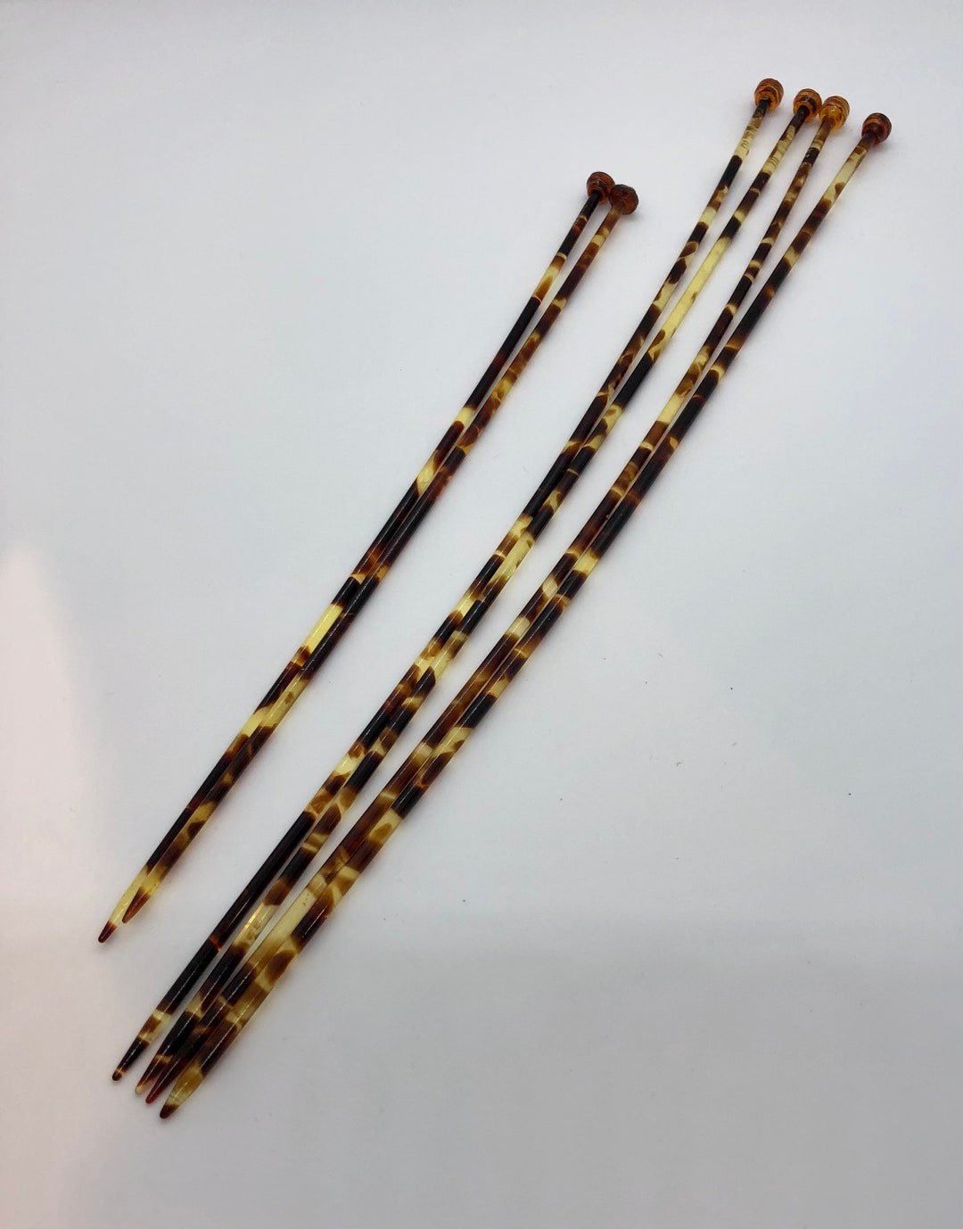 Vintage Tortoise Shell Knitting Needles 1960's Bundle 1 Etsy Australia