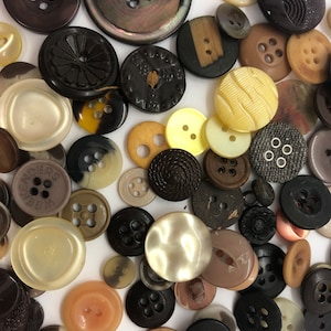 Small to Large Sewing Buttons, Vintage Bulk Buttons, Mixed Button