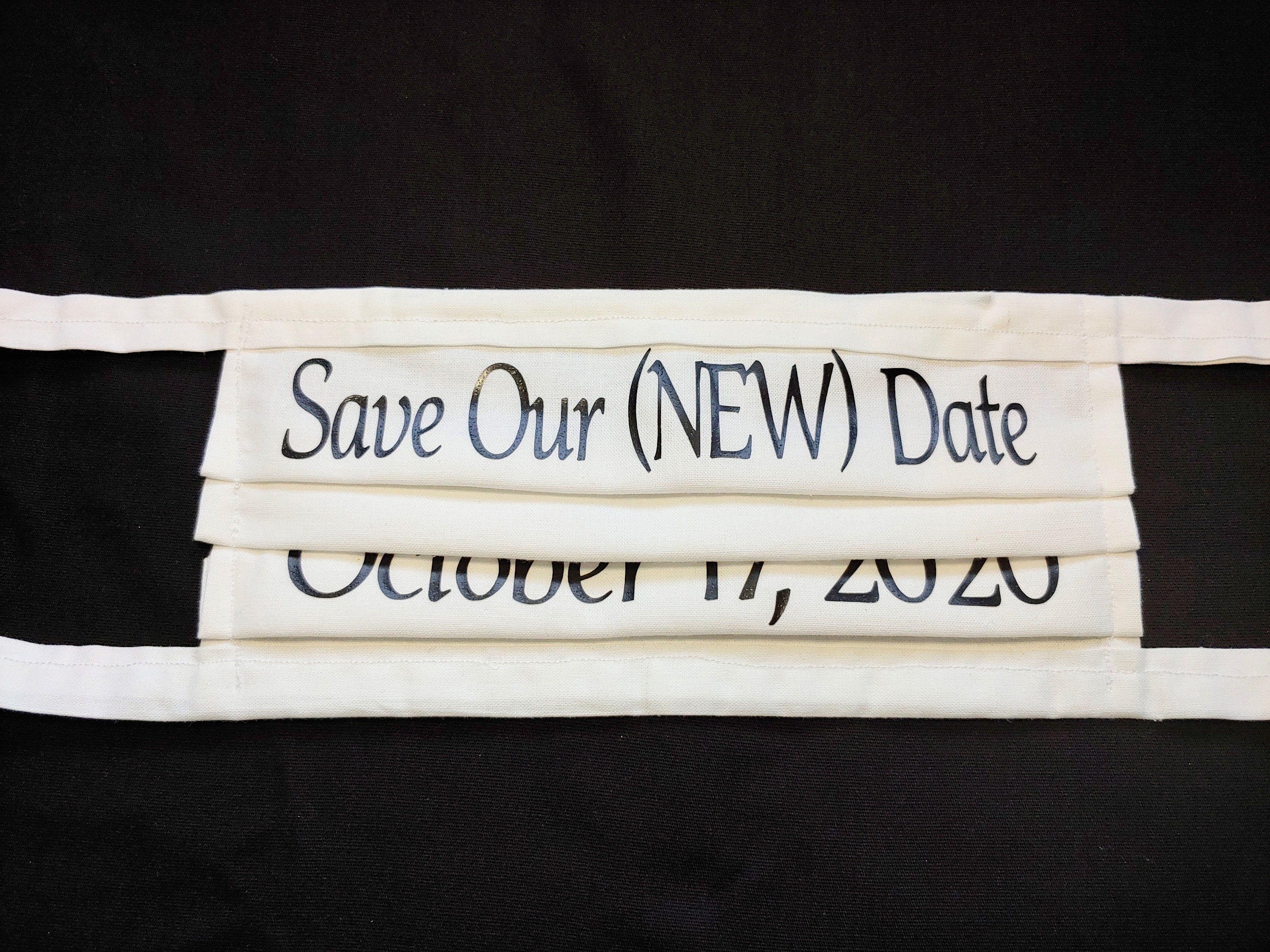 Save Our NEW Date Wedding Face Masks Change the Date Postponing Wedding
