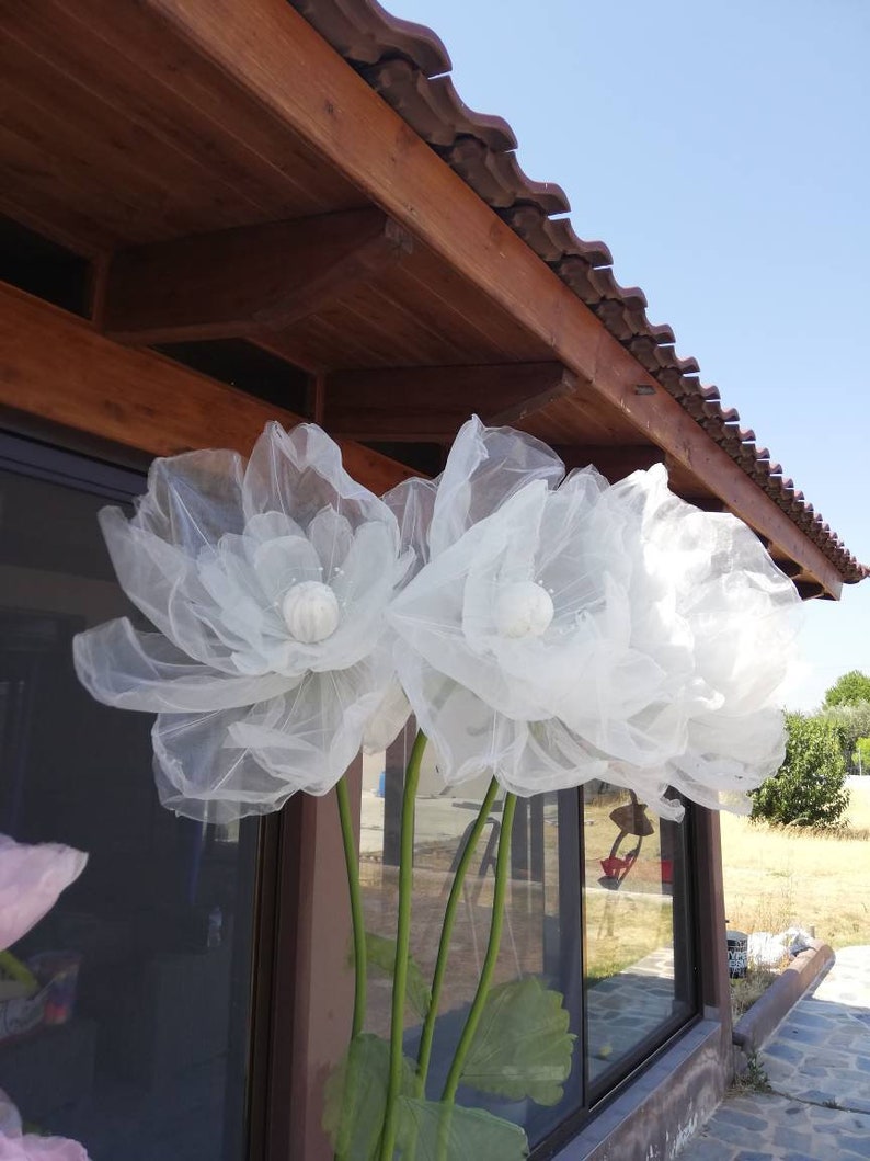 Wedding Flowers Giant Organza Flowers Handmade for a Touch of Etsy