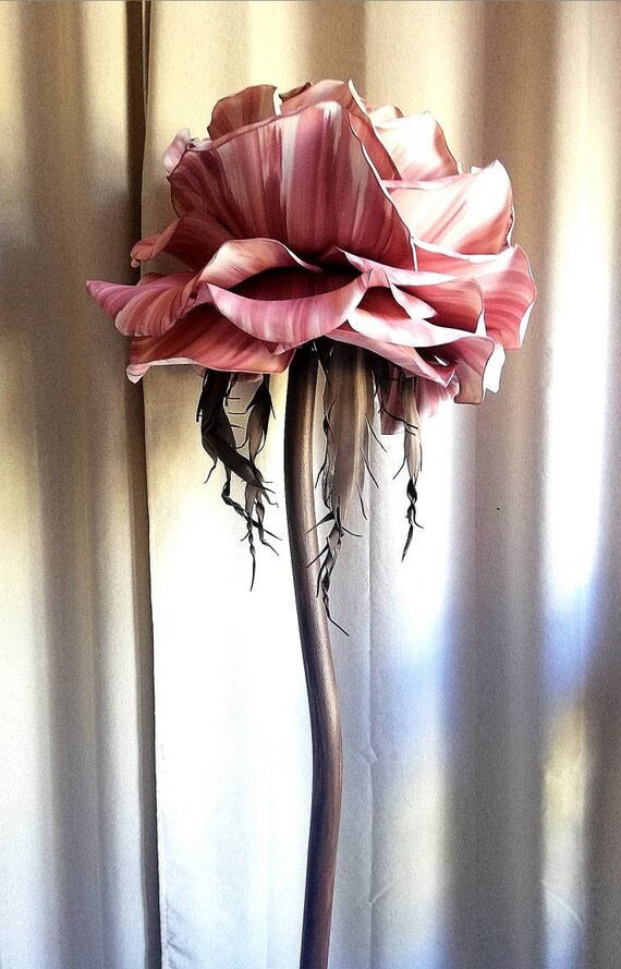 Flor de rosa gigante de pie de pie para bodas decoración de - Etsy España