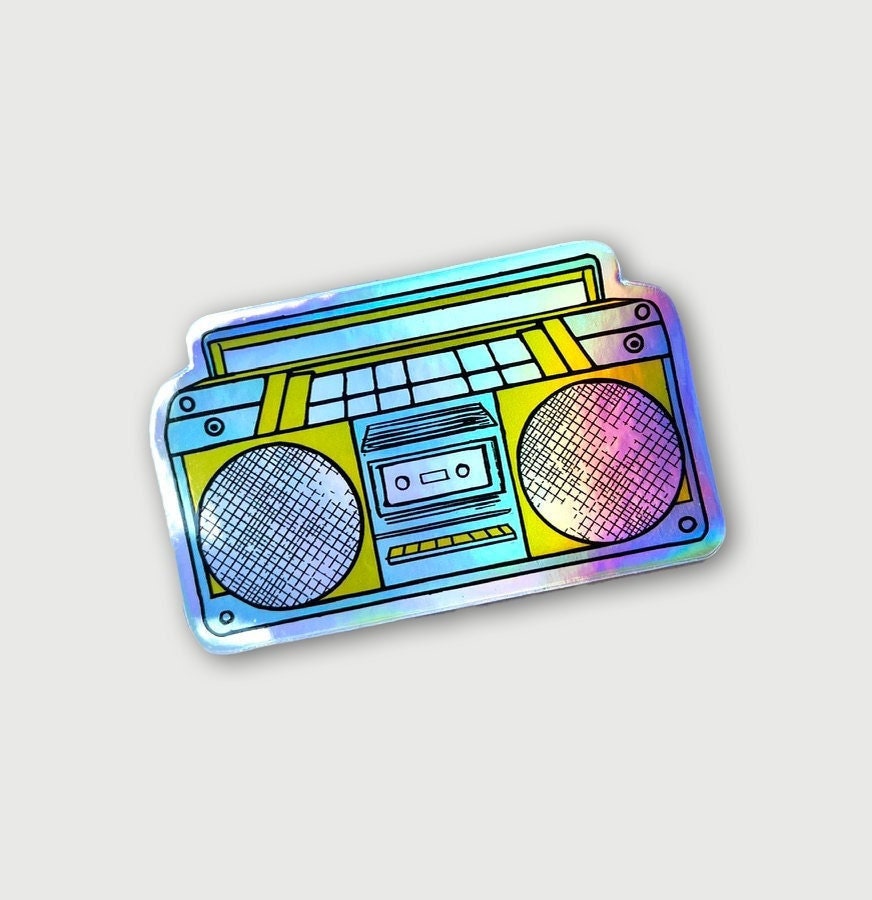 Holographic Boombox Sticker - Etsy