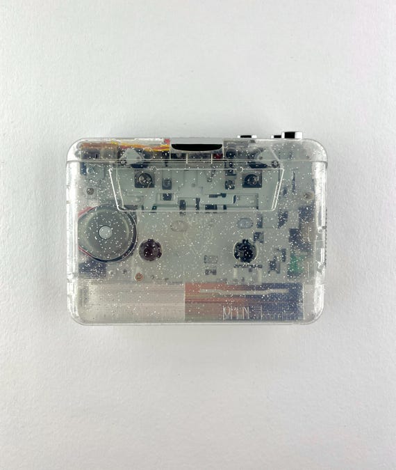 Orbit92 Portable Stereo Cassette Player - Glitter Transparent - Etsy