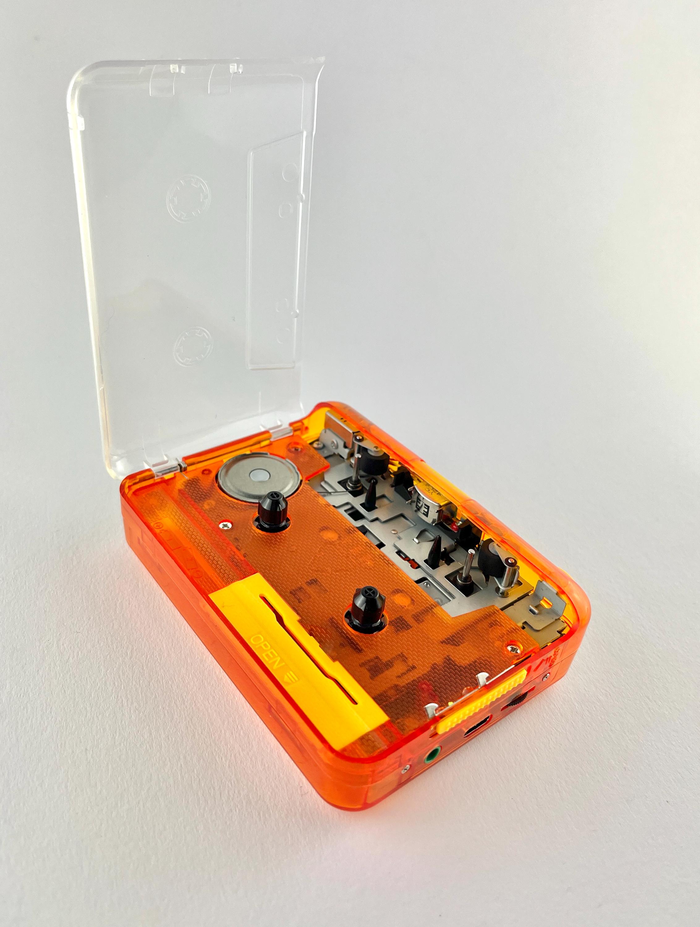 Orbit92 Portable Stereo Cassette Player - Transparent Orange - Etsy